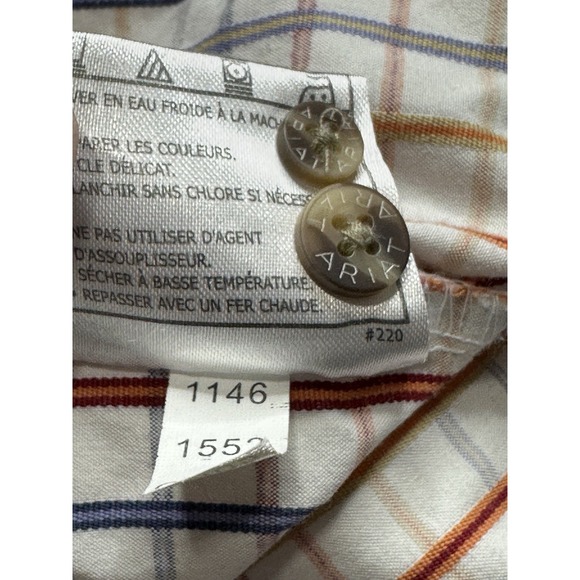 Ariat Shirt Adult Small White Blue Plaid Western Performance Stretch Rodeo Mens - Picture 4 of 10